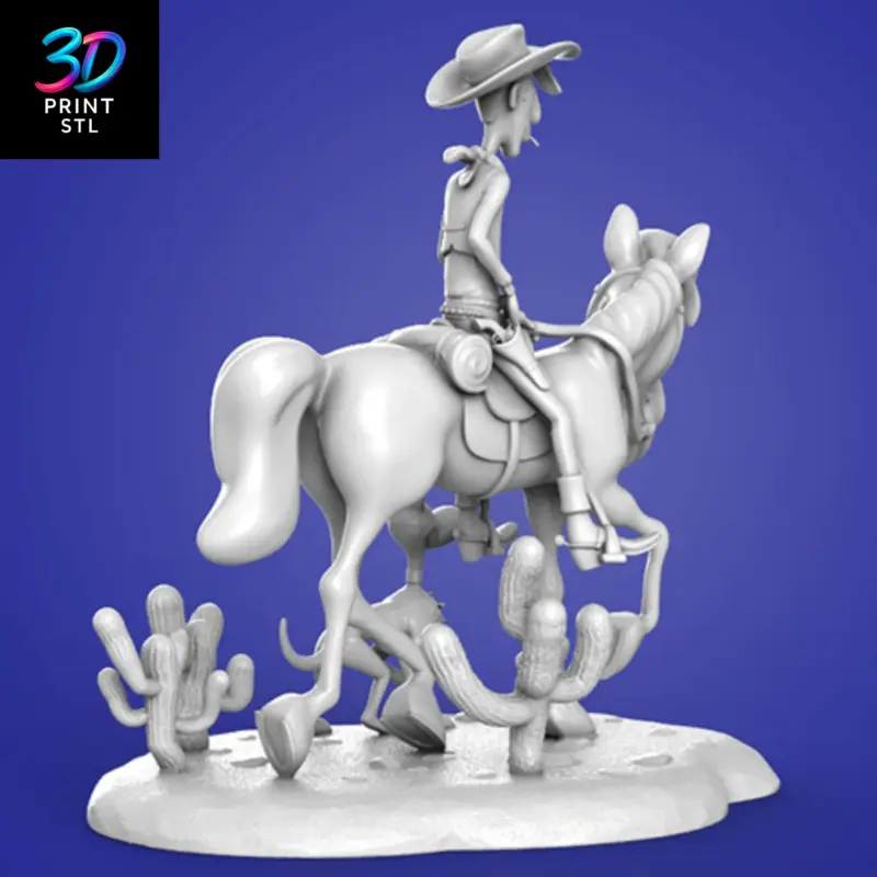 Lucky Luke Diorama | STL for 3D Printers - Image 3