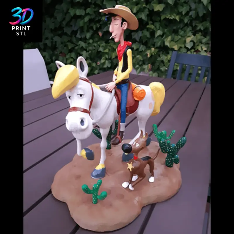 Lucky Luke Diorama | STL for 3D Printers - Image 6