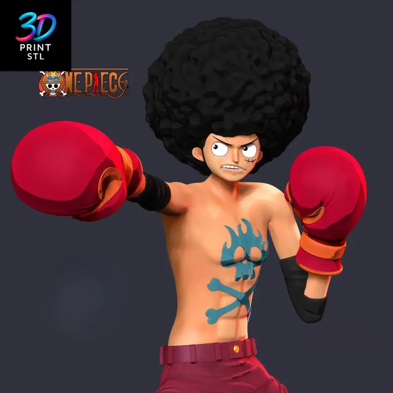 Luffy Afro One Piece | 3D Print Model | STL - Image 2