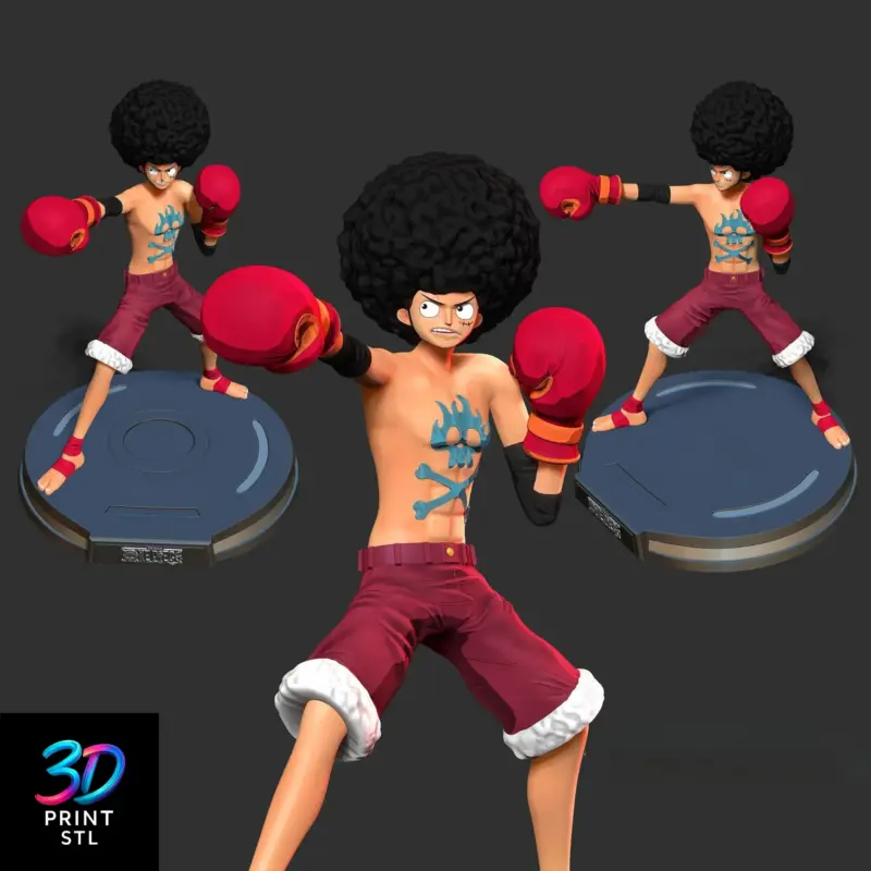 Luffy Afro One Piece | 3D Print Model | STL - Image 3