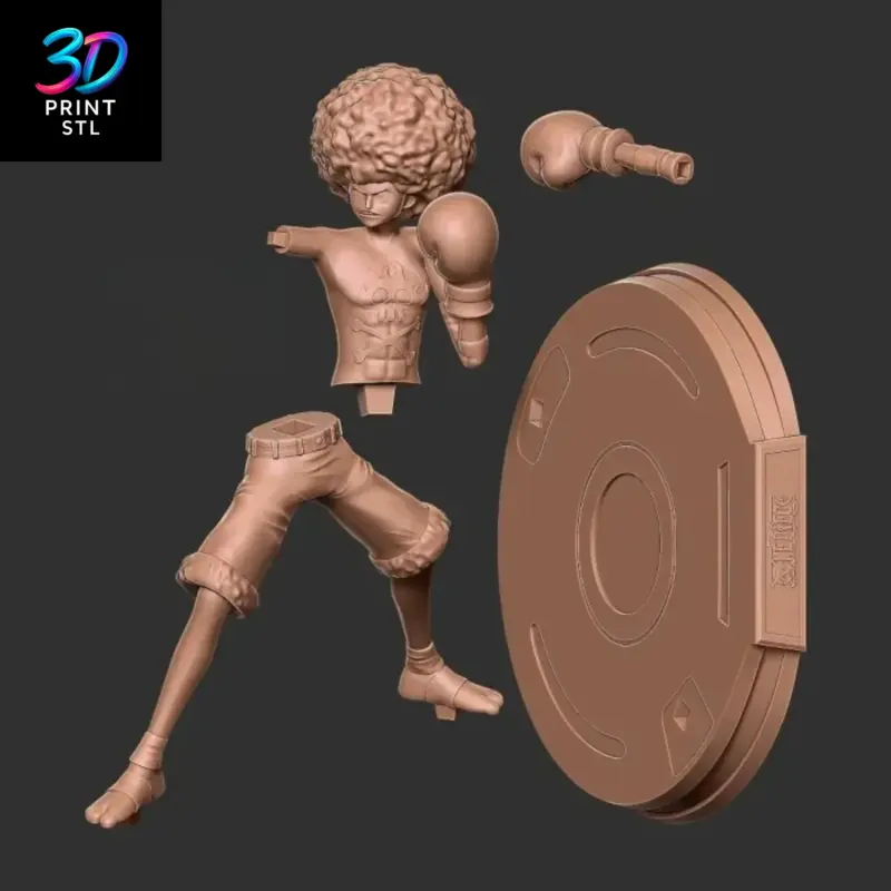Luffy Afro One Piece | 3D Print Model | STL - Image 5