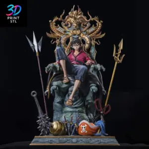 Luffy on the Throne Figure One Piece | 3D Print File | STL