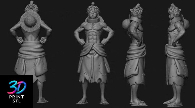 Monkey D. Luffy Battle‑Ready Statue | STL for 3D Printers - Image 2