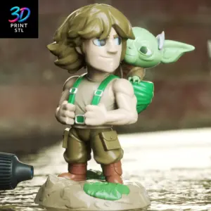 Luke & Yoda Chibi Star Wars | 3D Print Model | STL
