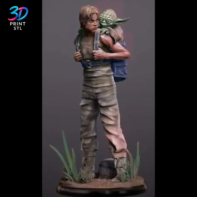 Luke Skywalker & Yoda Figure Star Wars | STL for 3D Printers