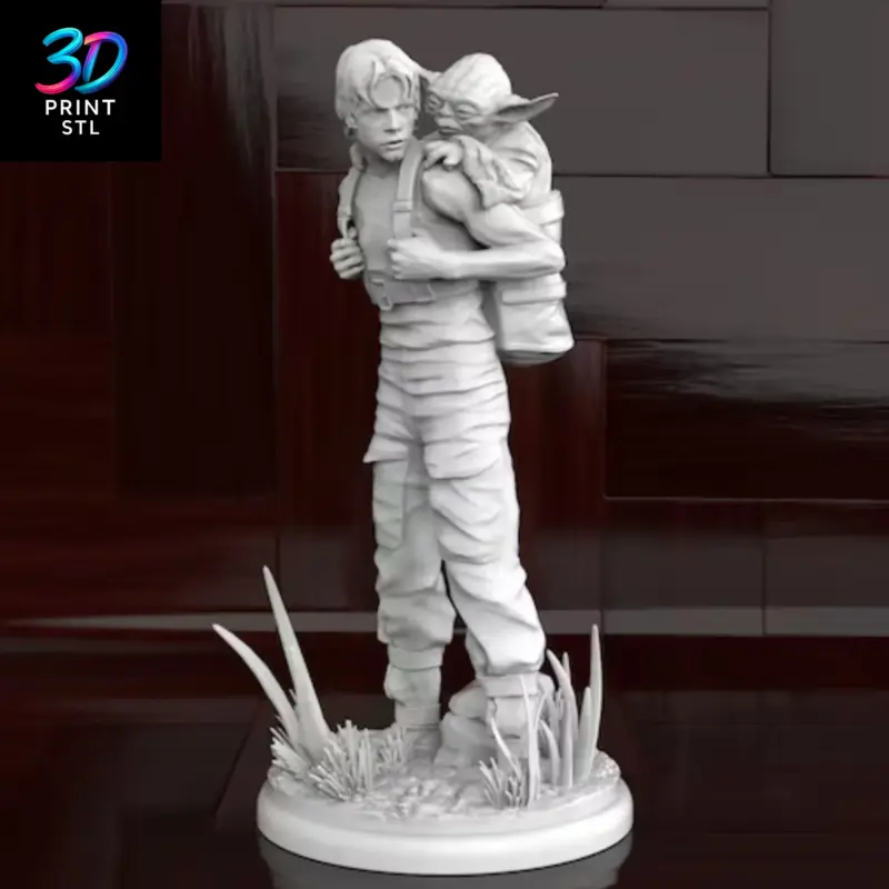 Luke Skywalker & Yoda Figure Star Wars | STL for 3D Printers - Image 3