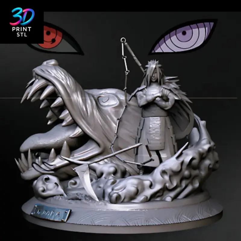 Madara Uchiha & Kurama Diorama Naruto | 3D Print Model | STL - Image 2