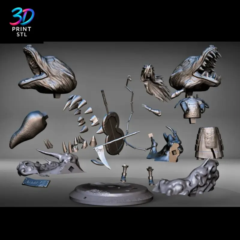 Madara Uchiha & Kurama Diorama Naruto | 3D Print Model | STL - Image 4