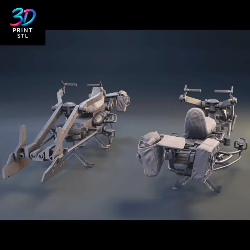 Mandalorian Speeder Bike Figure Star Wars | 3D Print File | STL - Image 2