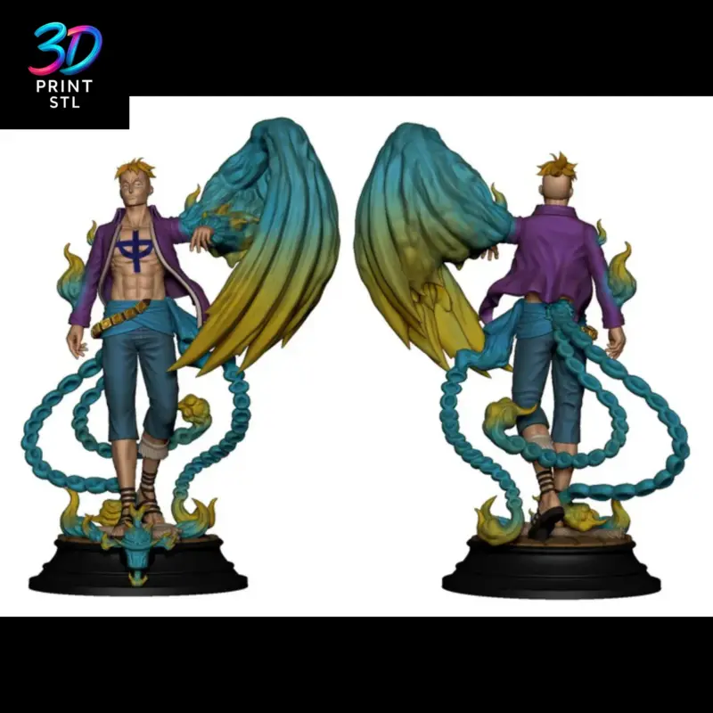Marco the Phoenix Figure One Piece | 3D Print File | STL - Image 4
