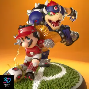 Mario vs Bowser 3D Printing Model STL Files 2