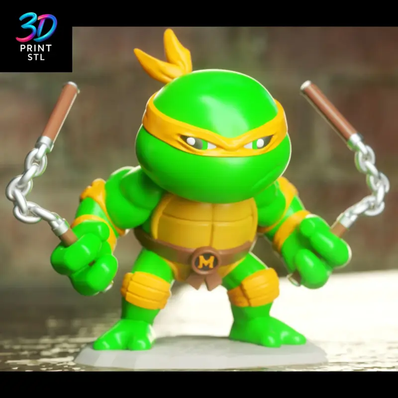 Michelangelo Chibi TMNT | 3D Print File | STL