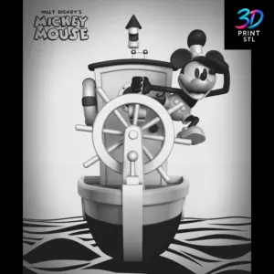 Mickey Mouse Steamboat Willie | STL for 3D Printers