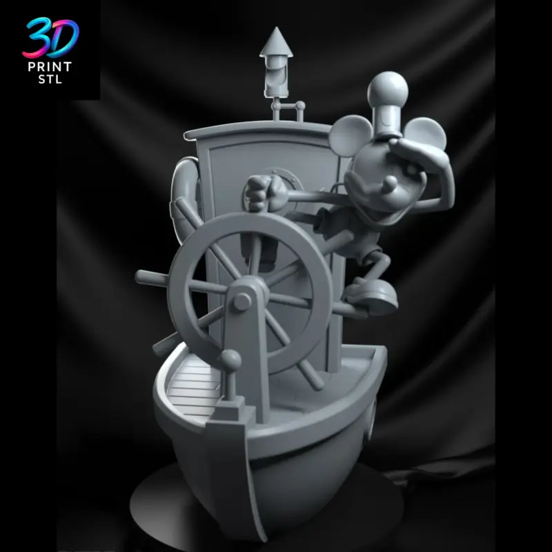 Mickey Mouse Steamboat Willie | STL for 3D Printers - Image 3