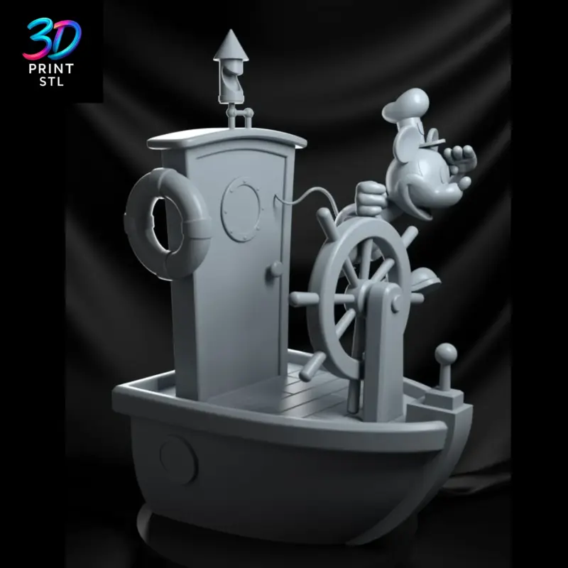 Mickey Mouse Steamboat Willie | STL for 3D Printers - Image 4