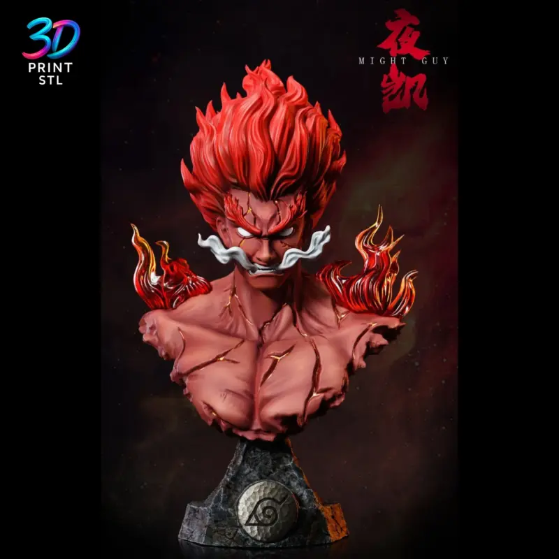 Might Guy Bust Naruto Shippuden | 3D Print Model | STL
