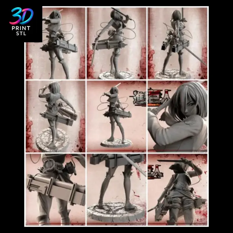 Mikasa Ackerman Attack on Titan | 3D Print Model | STL - Image 6
