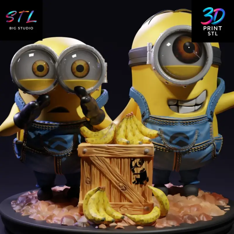 Minions Banana Selfie Despicable Me | 3D Print File | STL - Image 2