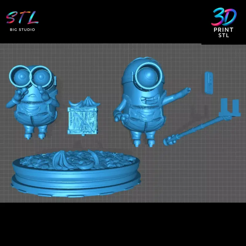 Minions Banana Selfie Despicable Me | 3D Print File | STL - Image 4