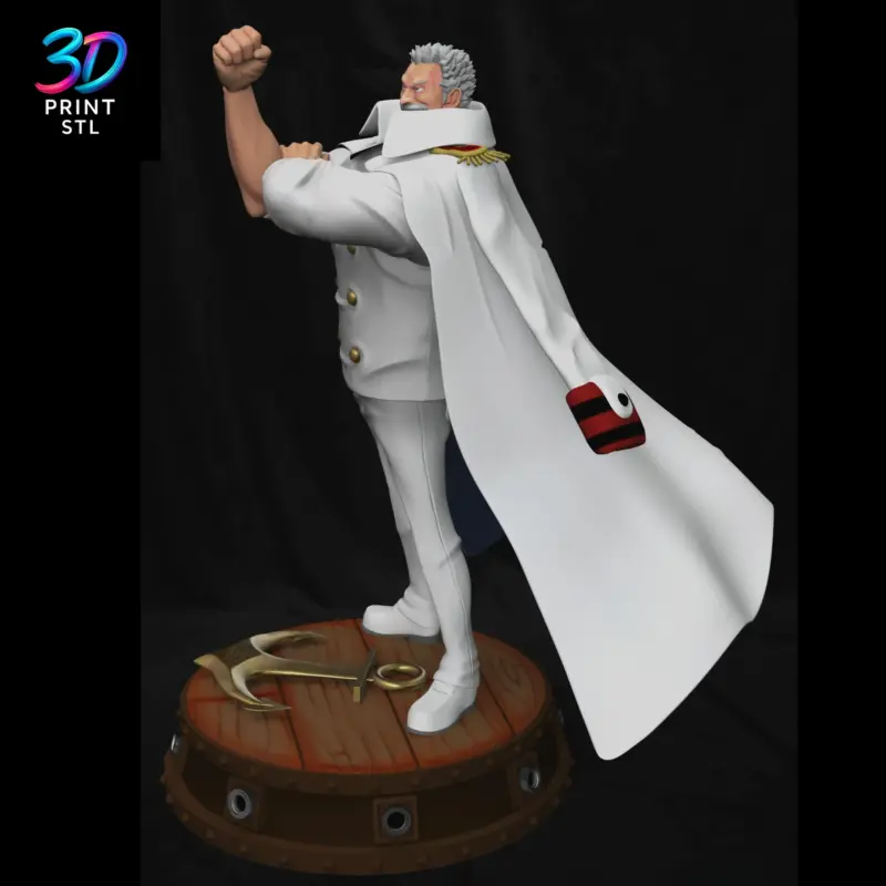 Monkey D. Garp Figure One Piece | 3D Print Model | STL - Image 3