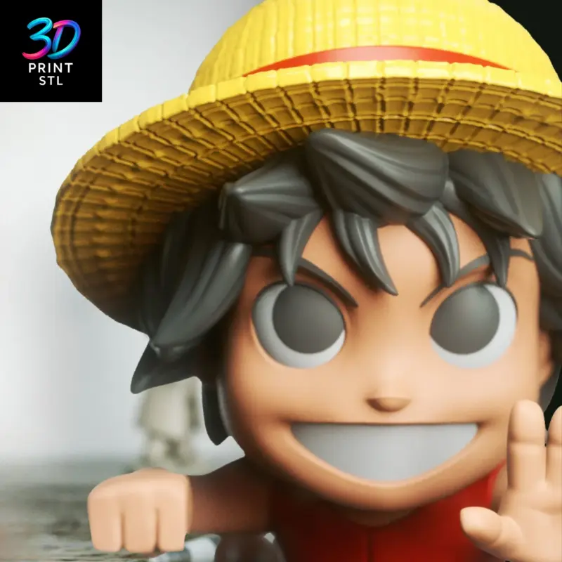 Monkey D. Luffy Chibi One Piece | 3D Print File | STL - Image 2