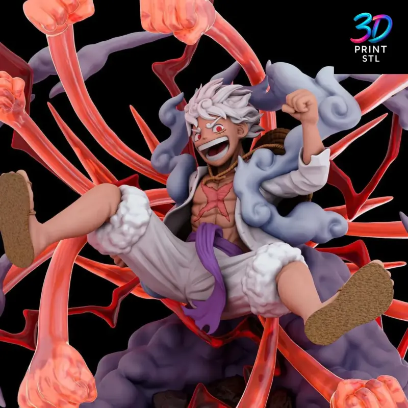 Luffy Gear 5 Figure One Piece | STL for 3D Printers - Image 2