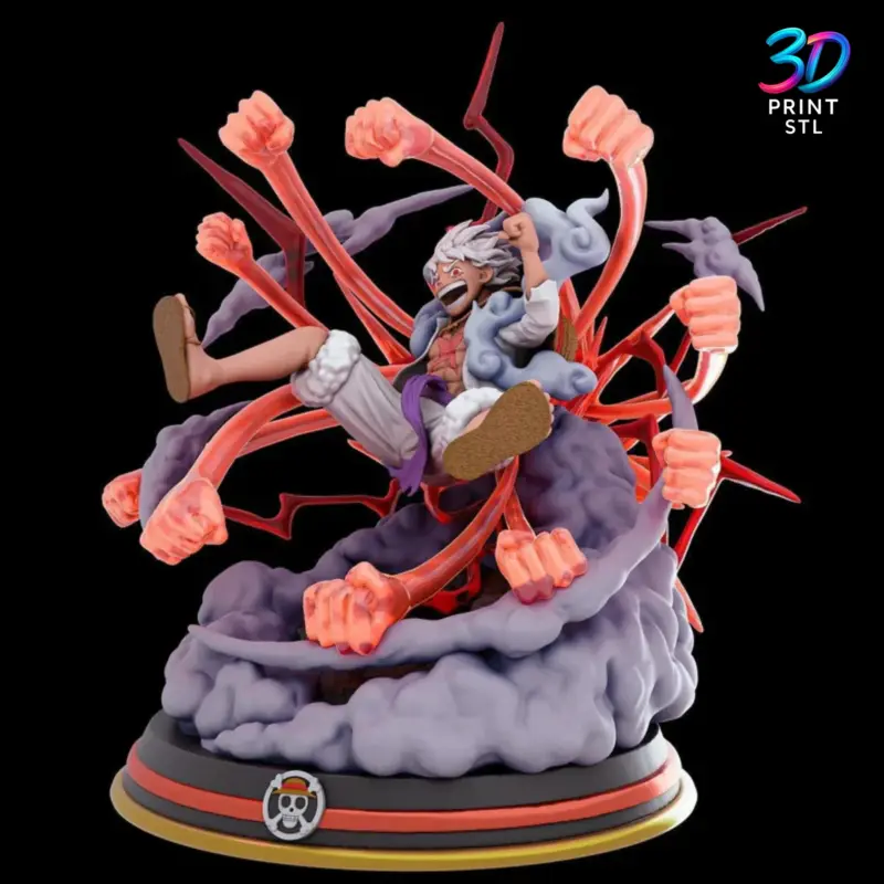 Luffy Gear 5 Figure One Piece | STL for 3D Printers - Image 4