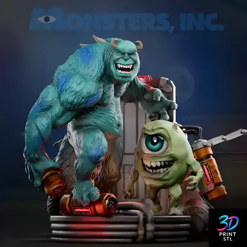 Mike and Sully Monsters Inc | STL for 3D Printers - Image 4