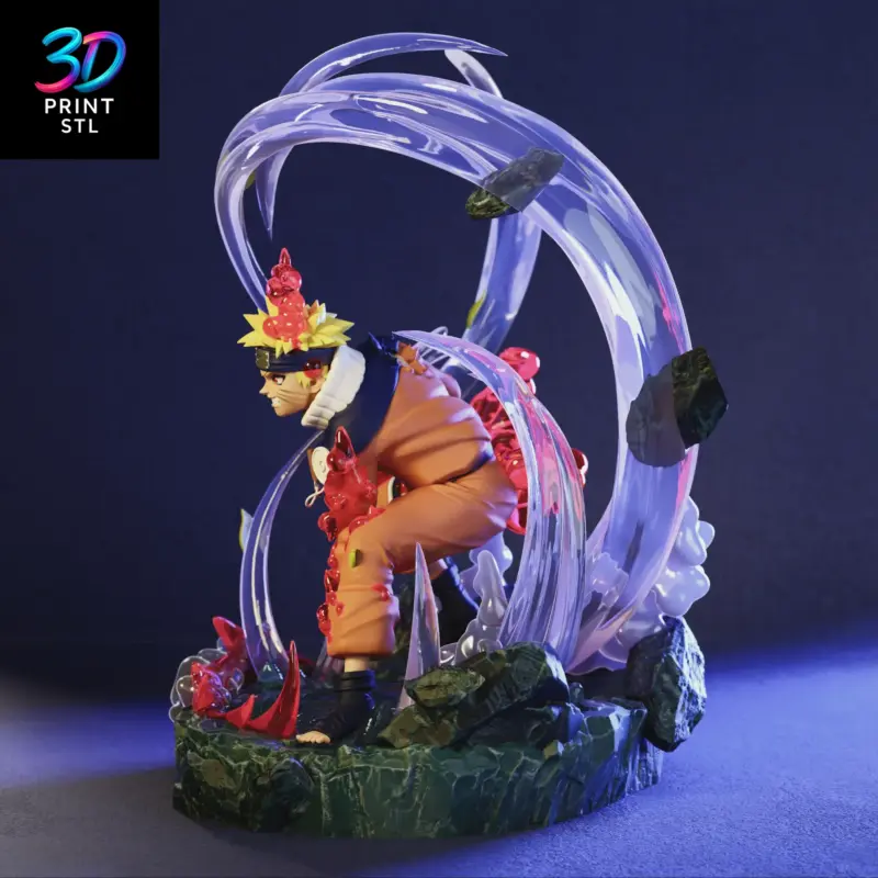 Naruto Nine-Tails Mode Naruto Shippuden | 3D Print File | STL - Image 3