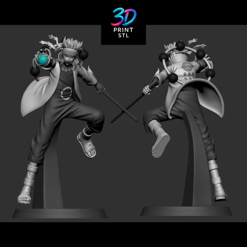 Naruto Six Paths Sage Mode Shippuden | STL File for 3D Printing - Image 4
