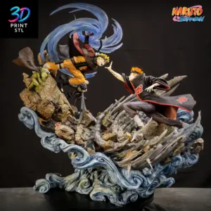 Naruto vs Pain Diorama Naruto | 3D Print File | STL