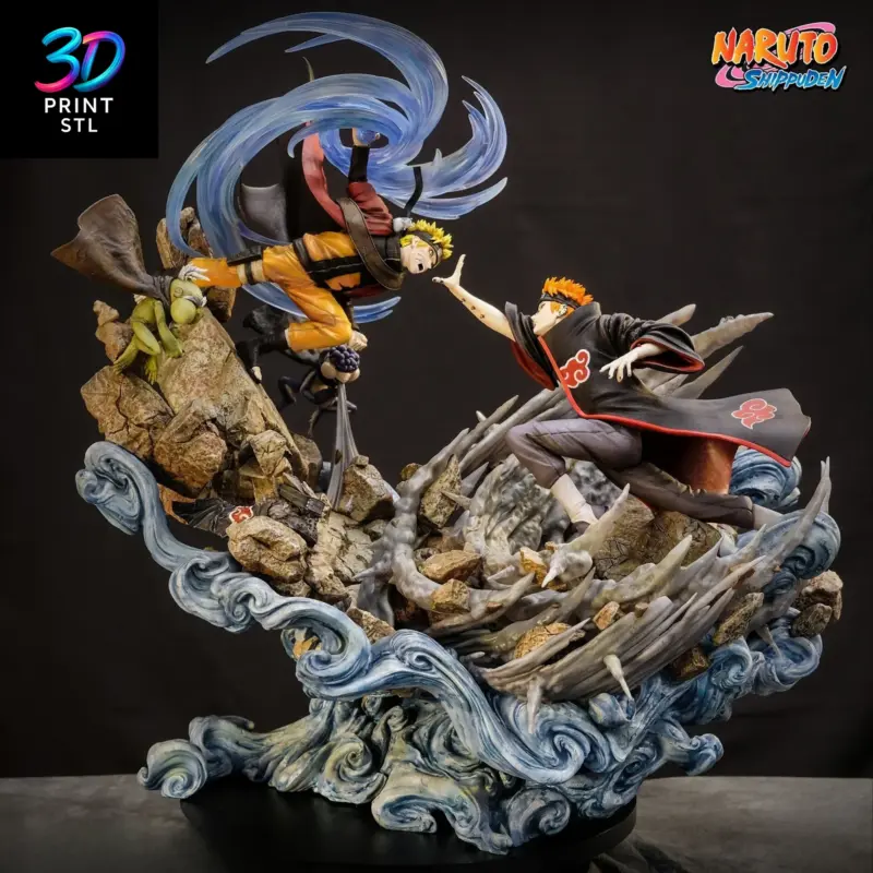 Naruto vs Pain Diorama Naruto | 3D Print File | STL