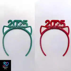 New Year 2025 Headband | STL for 3D Printers