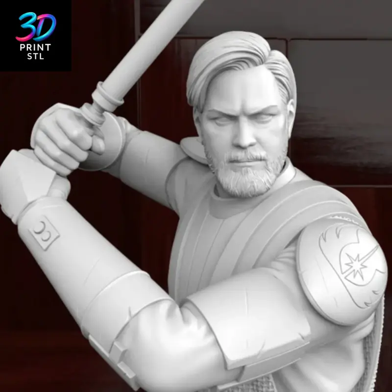 Obi-Wan Kenobi Figure Star Wars | 3D Print Model | STL - Image 5