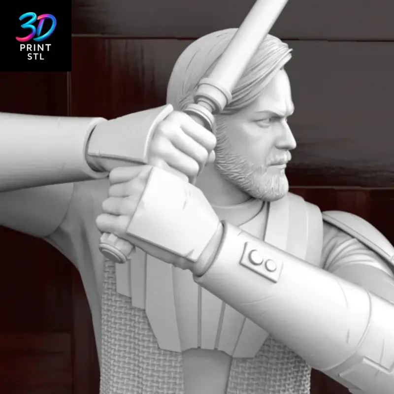 Obi-Wan Kenobi Figure Star Wars | 3D Print Model | STL - Image 6