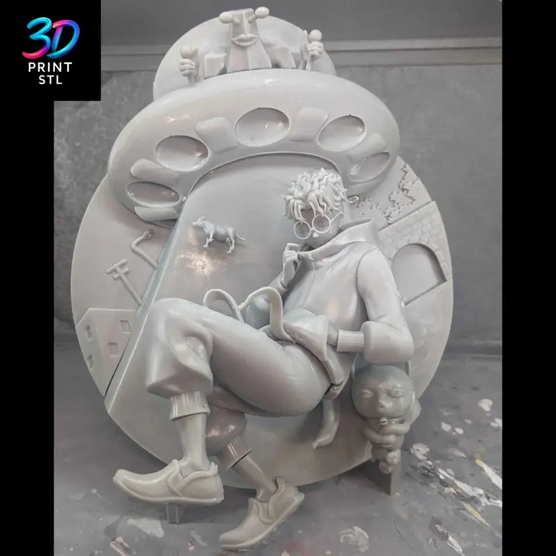 Okarun UFO Abduction Diorama Dan Da Dan | 3D Print Model | STL - Image 3