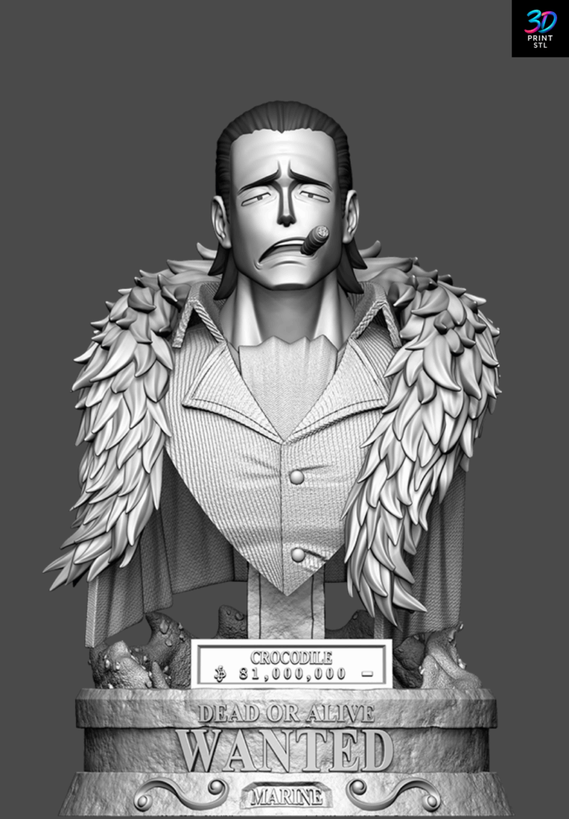 Crocodile Desert King Statue – One Piece STL 3D Print Model