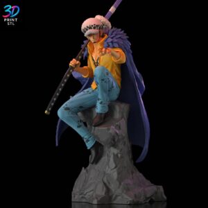 Trafalgar Law “Room” Technique Pose – One Piece 3D Print STL