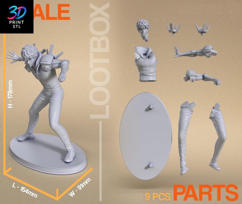 Genos One Punch Man | 3D Print File | STL - Image 2