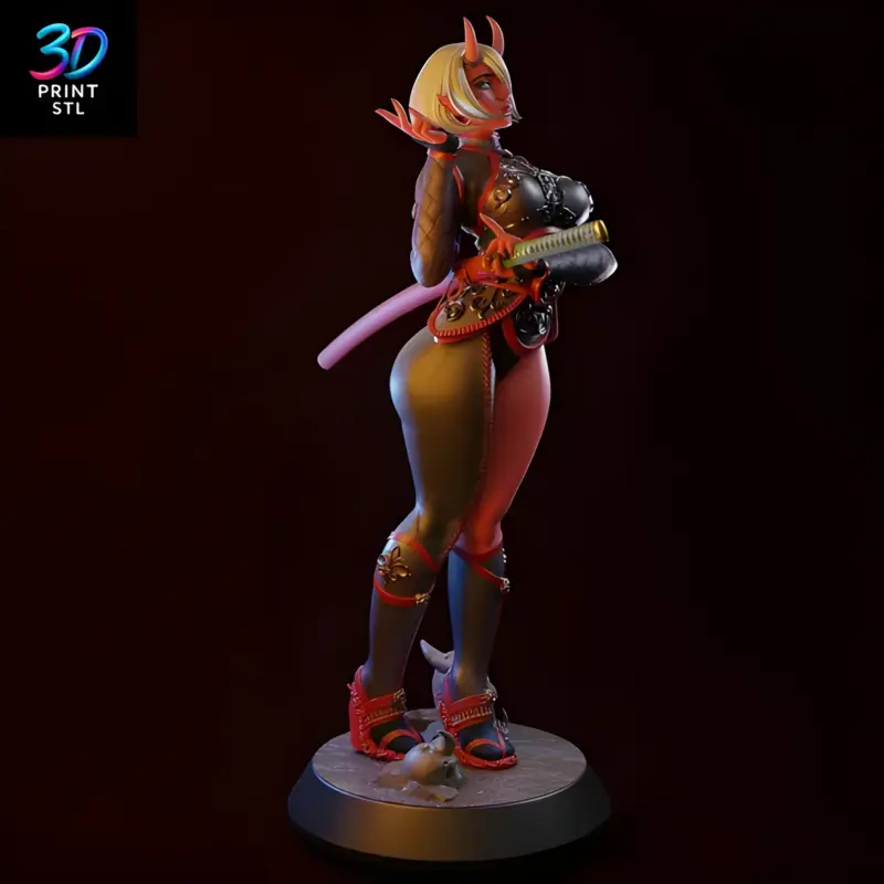 Oni Girl | 3D Print File | STL - Image 3