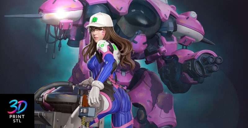 Dva Overwatch | 3D Print File | STL - Image 2