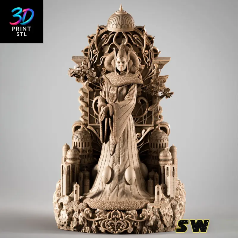 Padmé Amidala Diorama Star Wars | 3D Print File | STL