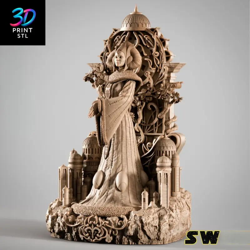 Padmé Amidala Diorama Star Wars | 3D Print File | STL - Image 2