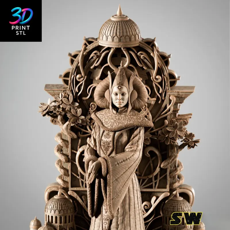Padmé Amidala Diorama Star Wars | 3D Print File | STL - Image 4