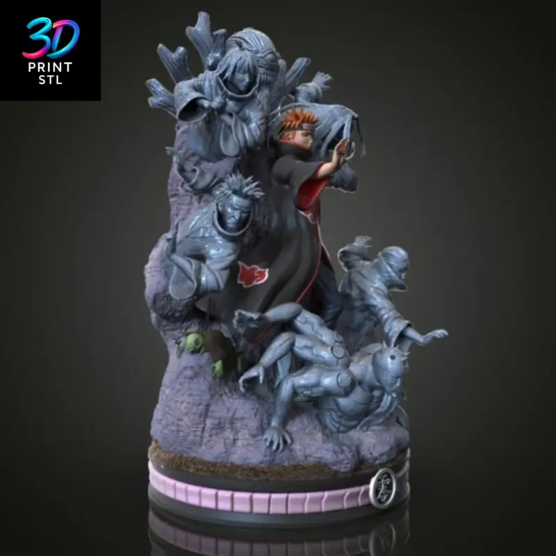 Pain & Six Paths Diorama Naruto Shippuden | STL for 3D Printers - Image 2