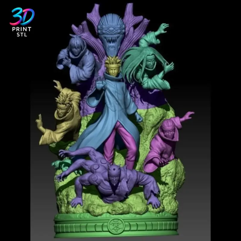 Pain & Six Paths Diorama Naruto Shippuden | STL for 3D Printers - Image 5