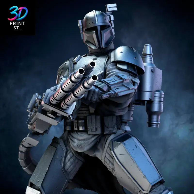 Paz Vizsla Figure Star Wars | STL for 3D Printers - Image 2