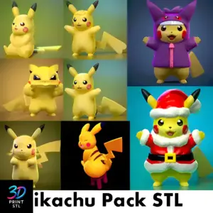 Pikachu Pack | 3D Print File | STL