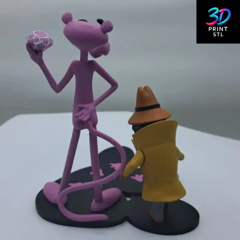 Pink Panther & Inspector Figure Cartoons | 3D Print File | STL - Image 6