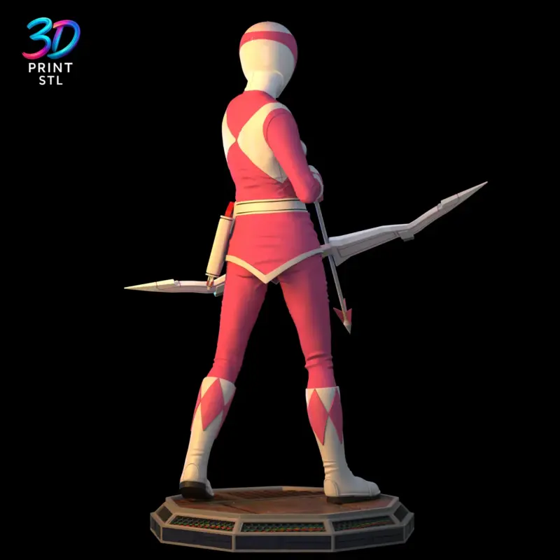 Pink Power Ranger Figure Mighty Morphin | STL for 3D Printers - Image 2